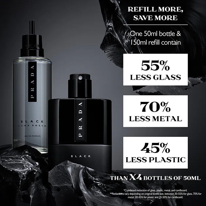 Prada Luna Rossa Black Eau De Parfum Refill 50ml