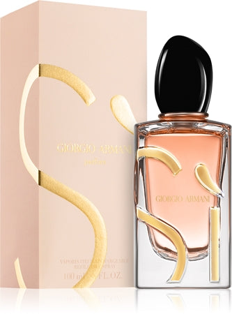 Perfume bottle with 'SISI' packaging on a white background